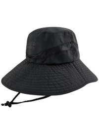 拼接透氣網布抗UV圓盤帽 遮陽帽『黑』
