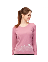 女 翱翔飛魚銀離子抗菌排汗衣 T恤『紫』