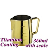 #1311 360cc Milk Pitcher w/ scale - Titanium Golden (HC7089)