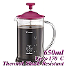 650ml French Press - Pink (HG2110PK)