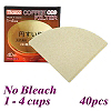 V02 No Bleach Coffee Filter Paper - 40 pcs./box (HG3249)