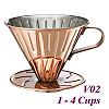 V02 Stainless Steel Coffee Dripper-Bronzed (HG5034BZ)