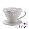 V01 Porcelain Coffee Dripper - White (HG5537W)