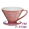V02 Porcelain Coffee Dripper - Pink (HG5544PK)