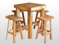 休閒原木桌椅