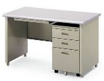 AT-100A 辦公桌組(含鋼製S薄抽+活動櫃)