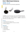 AU-4S 6-in-1 Multi-band Antenna GPS/850/900/1800/1900/2100 MHz frequencies 多合一天線