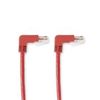 BLACKBOX-EVNSL236-0001-90DD  SpaceGAIN CAT6 250-MHz Angled Patch Cable (UTP), 90° Down–90° Down, Red, 1-ft. (0.3-m)