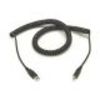 BLACKBOX-USB10-0001  USB 2.0 Coiled Cable, Type A/B, Male/Male, 1-ft. (0.3-m)