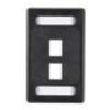 BLACKBOX-WPF459  CAT6a F/UTP Faceplate, Single-Gang, 2-Port, Black