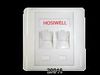 Hosiwell-20016-WH UK Type Dual Port Angled Faceplate英式兩孔埋入式資訊面板