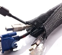 YEIDA, BSWP PET Wire expandable wrap braided sleeving PET 電線線束等黏貼式編織擴充管