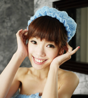 美髮娃娃頭巾(藍雪藍)