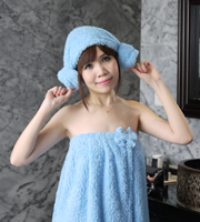 美髮巾(藍雪藍)