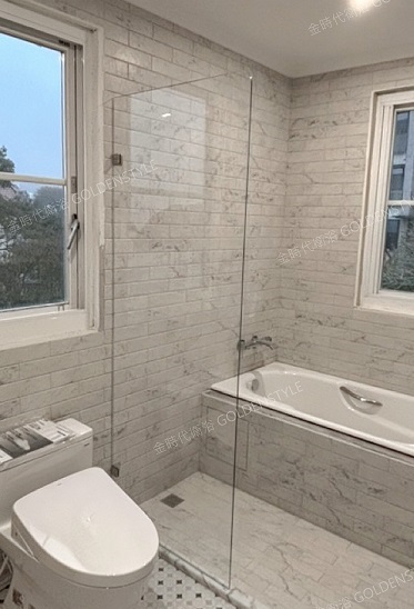 Goldenstyle LM11-1<br>無框 玻璃固定片示意圖