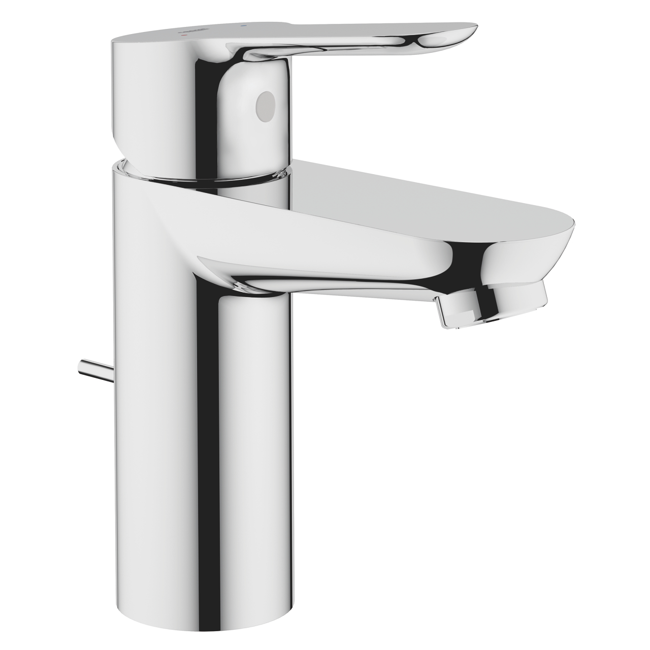 🎀限量10組🎀<br>GROHE 23101.000<br>BauEdge 單槍面盆龍頭<br>(鉻色 / 含三角凡爾及P管)示意圖