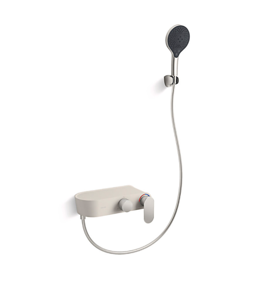 ♣️KOHLER 個性盡顯♣️<br>K-36518T-4-BN<br>FLUENCE 浴缸淋浴龍頭<br>(羅曼銀) - 無下出水示意圖