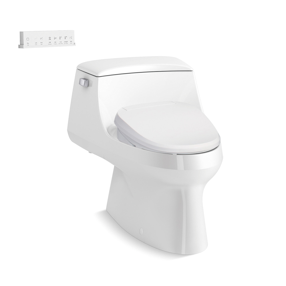 🎀KOHLER 限量1組🎀<br>K-3722T-HC-0 + K-22771TW-HC-0<br>SAN RAPHAEL<br>五級旋風單體馬桶<br>★藏線式<br>(附電腦馬桶蓋/30cm)示意圖