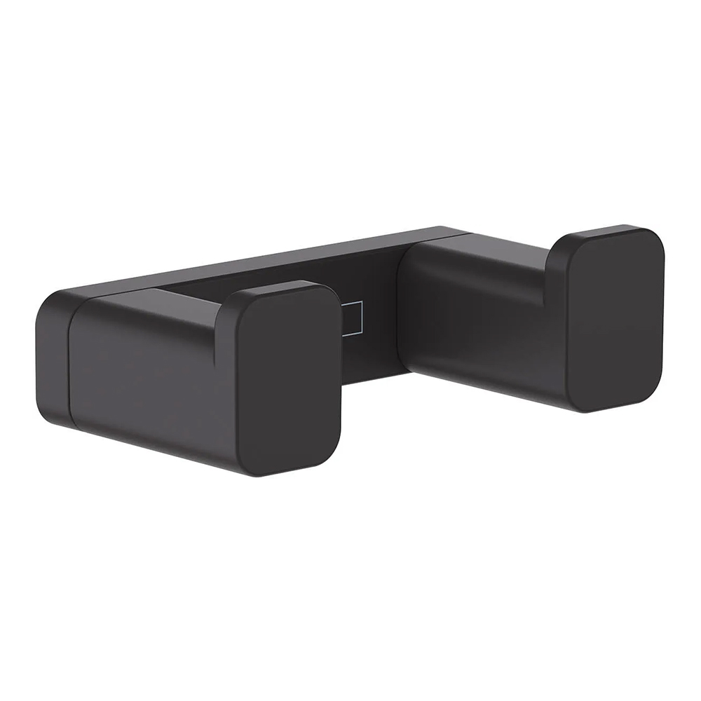 Hansgrohe 41755.677<br>AddStoris<br>雙衣鉤/毛巾鉤 (霧黑)示意圖