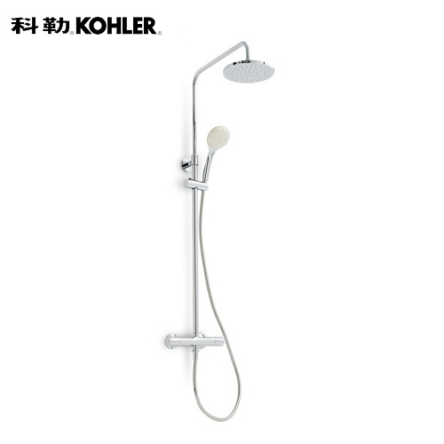 🎀KOHLER 限量優惠🎀<br>K-76623T-9-CP<br>VITEO 二路定溫花灑淋浴柱<br>(鉻) - 無下出水示意圖