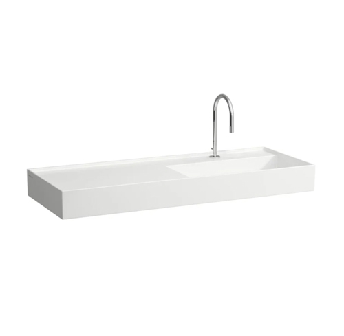 LAUFEN 81333.3<br>KARTELL 掛壁式面盆(左檯面)<br>無溢水(120x46cm)示意圖