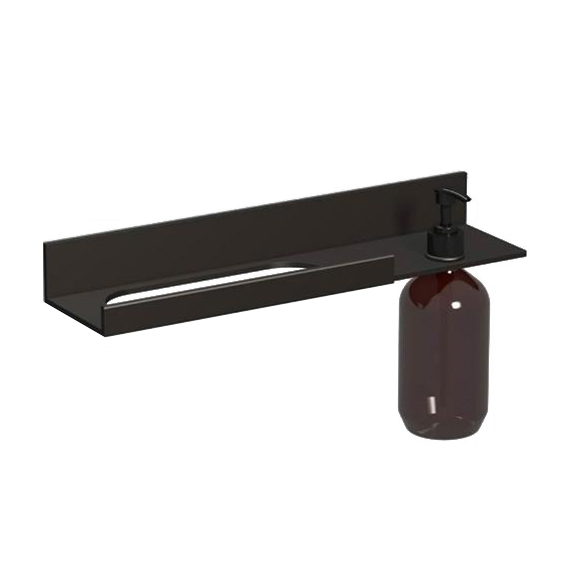 Alapeˇ 8270221980<br>Assist 40cm 浴室壁掛置物毛巾桿<br>(含置右給皂器 / 霧黑)示意圖