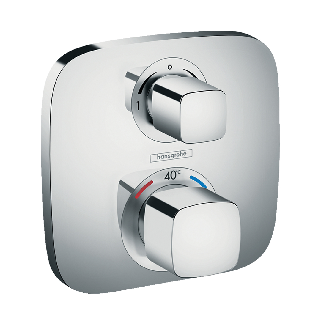 Hansgrohe 15708000<br>Ecostat E<br>二路定溫開關面板<br>(鉻色 / 不含軸心)示意圖