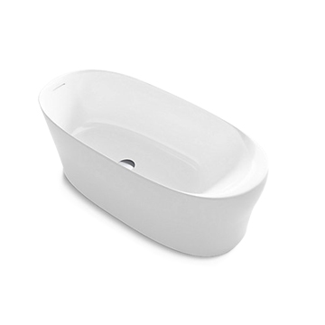 KOHLER<br>K-20249T-0<br>Karing 橢圓形綺美石獨立浴缸<br>(180 x 80 x 60.5 cm)示意圖