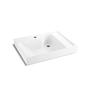 KOHLER<br>K-23794T-1-0<br>Flexispace 2.0 單孔一體式檯面盆<br> (59.4 x 44.7cm)示意圖