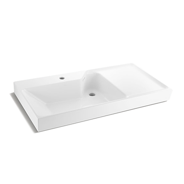 KOHLER<br>K-23796T-1-0<br>Flexispace 2.0 單孔一體式檯面盆<br> (89.4 x 44.7cm)示意圖