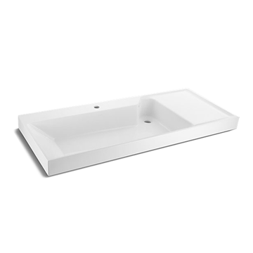 KOHLER<br>K-23798T-1-0<br>Flexispace 2.0 單孔一體式檯面盆<br> (119.4 x 49.7cm)示意圖
