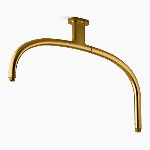 KOHLER<br>K-26305T-2MB<br>Statement<br>吸頂式雙花灑臂含軸心<br>(霧金)示意圖