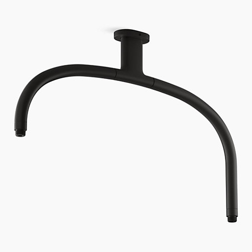 KOHLER<br>K-26305T-BL<br>Statement<br>吸頂式雙花灑臂含軸心<br>(霧黑)示意圖