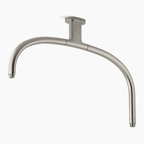 KOHLER<br>K-26305T-BN<br>Statement<br>吸頂式雙花灑臂含軸心<br>(羅曼銀)示意圖