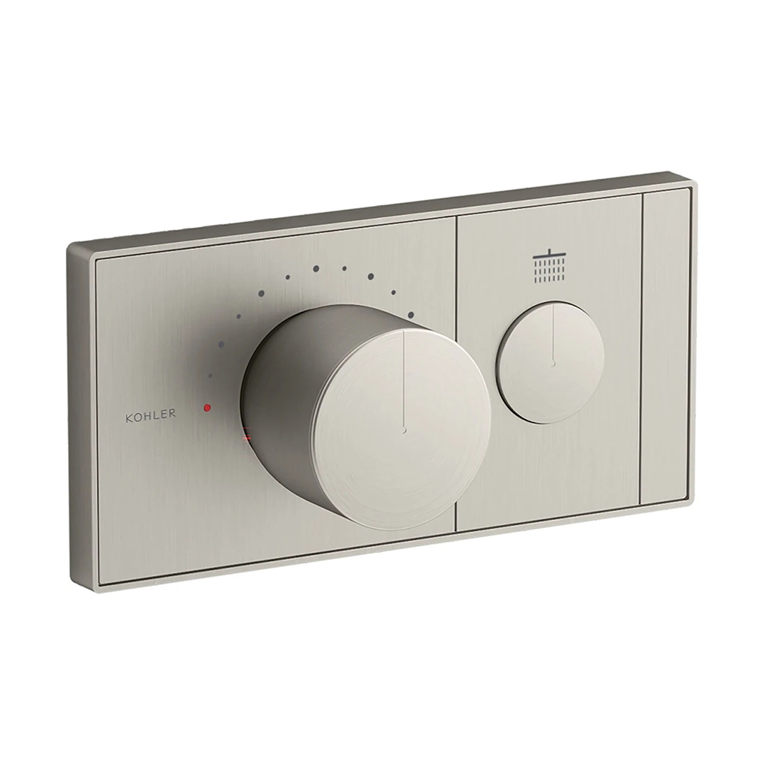 KOHLER  K-26345T-9-BN<br>Anthem 一路恆溫控制面板<br>(羅曼銀 / 不含軸心)示意圖