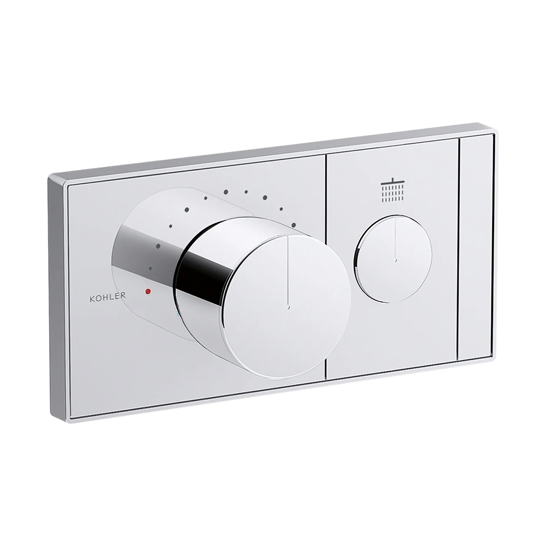 KOHLER  K-26345T-9-CP<br>Anthem 一路恆溫控制面板<br>(鉻色 / 不含軸心)示意圖