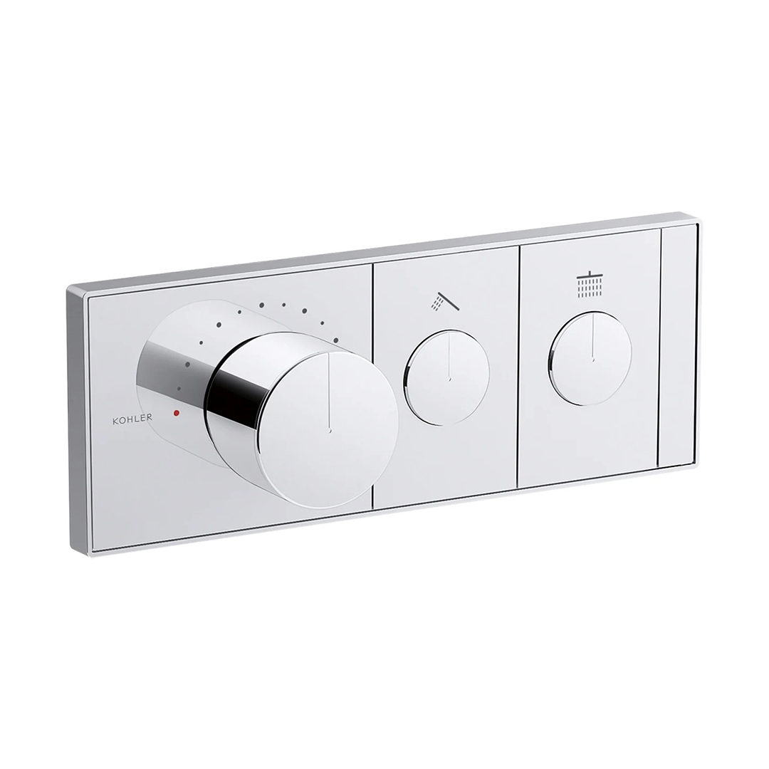 KOHLER  K-26346T-9-CP<br>Anthem 二路恆溫控制面板<br>(鉻色 / 不含軸心)示意圖