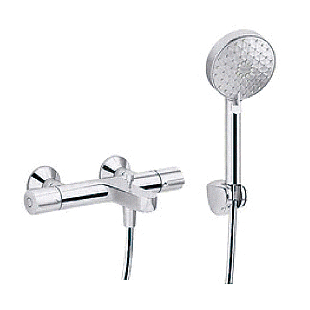 ✨KOHLER 2025經銷精選✨<br>K-33085T-9-CP<br>ACCLIV 恆溫附牆二路浴缸花灑淋浴龍頭<br>(鉻色)示意圖