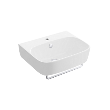 ✨KOHLER 經銷精選✨<br>K-77769K-1-0<br>Modern Life 單孔壁掛式面盆<br>(55x45cm/含毛巾桿)示意圖