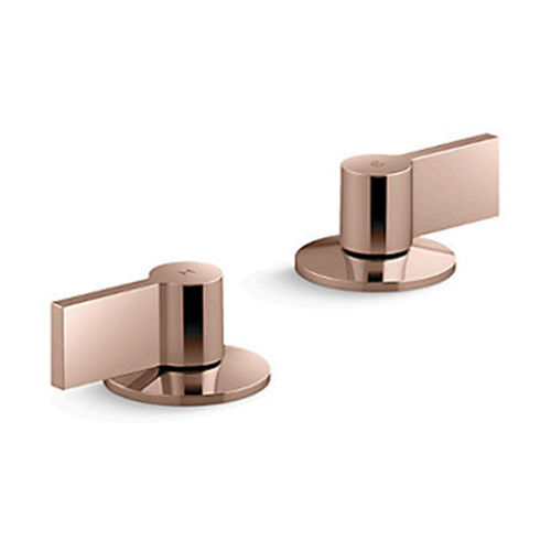 KOHLER<br>K-77990T-4-RGD<br>Components 面盆龍頭<br>杆型把手<br>(玫瑰金)示意圖