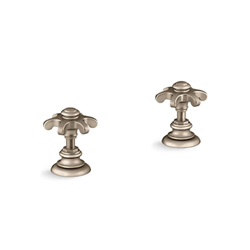 KOHLER<br>K-98068T-3M-BV<br>Artifacts 古典型冷熱水龍頭面盆把手<br>(羅曼銅)示意圖