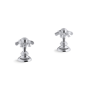 KOHLER<br>K-98068T-3M-CP<br>Artifacts 古典型冷熱水龍頭面盆把手<br>(鉻色)示意圖