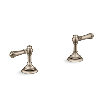 KOHLER<br>K-98068T-4-BV<br>Artifacts 面盆龍頭冷熱水把手<br>槓桿把手<br>(羅曼銅)示意圖