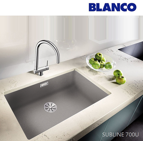 BLANCO SUBLINE  700-U<br>527356 花崗岩廚用水槽<br>(火岩灰)/ 內徑70x40 cm示意圖