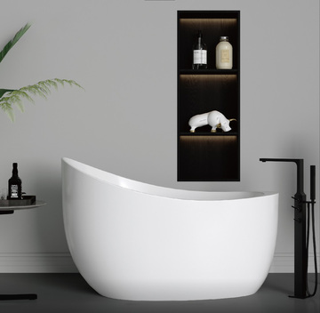 iBENSO IB-248S<br>壓克力獨立式浴缸<br>(130 x 73 cm)示意圖