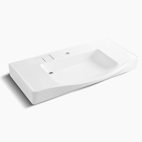 KOHLER<br>K-23049T-2H-0<br>Flexispace 2.0 一體式面盆<br> (119.4 x 49.7cm)示意圖