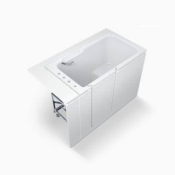 KOHLER<br>K-29719T-LCP-0<br>Belay 走入式壓克力浴缸<br>(白,左開門,門檻高8cm)示意圖