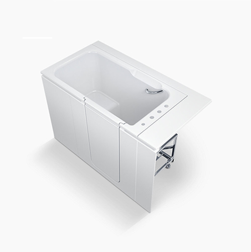 KOHLER<br>K-29719T-RCP-0<br>Belay 走入式壓克力浴缸<br>(白,右開門,門檻高8cm)示意圖