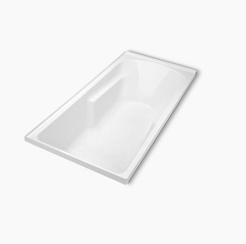 Quietude™<br>K-8262T-0<br>1.4米崁入式鑄鐵浴缸示意圖