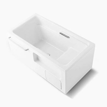 〝KOHLER優惠〞<br> K-24457T-0<br> Family care 150cm 一體化浴缸<br>(150x80x64cm/左角位)示意圖